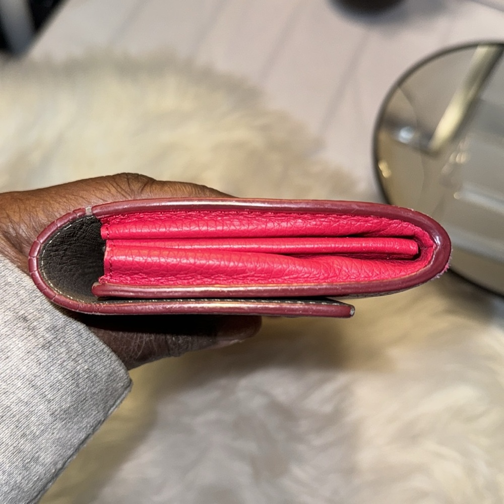 Celine Pink Drummed Leather Large Multifunction Flap Wallet NWT - Picture 9 of 17